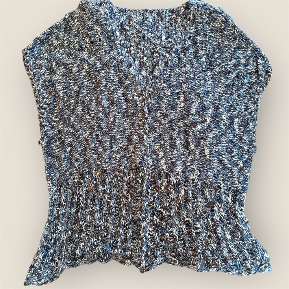 Free People Blue and White Knit Sweater - Picture 2 of 6